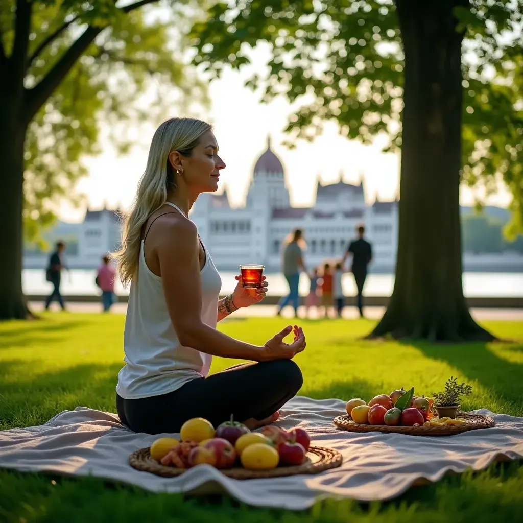 Felnőtt italozó személy, aki élvezi a magyar vérnyomás teát